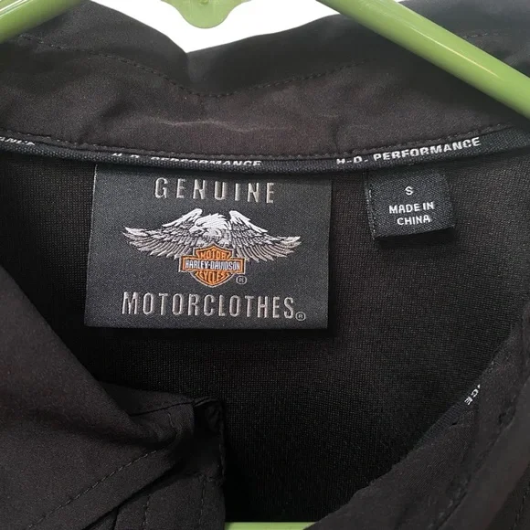 Harley-Davidson Black Long Sleeve Collared Button Down Shirt Mens S H-D HD - Picture 3 of 6